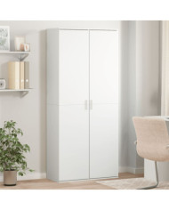 Buffet haut blanc 80x35x180 cm bois d'ingénierie | Mobilier & Déco