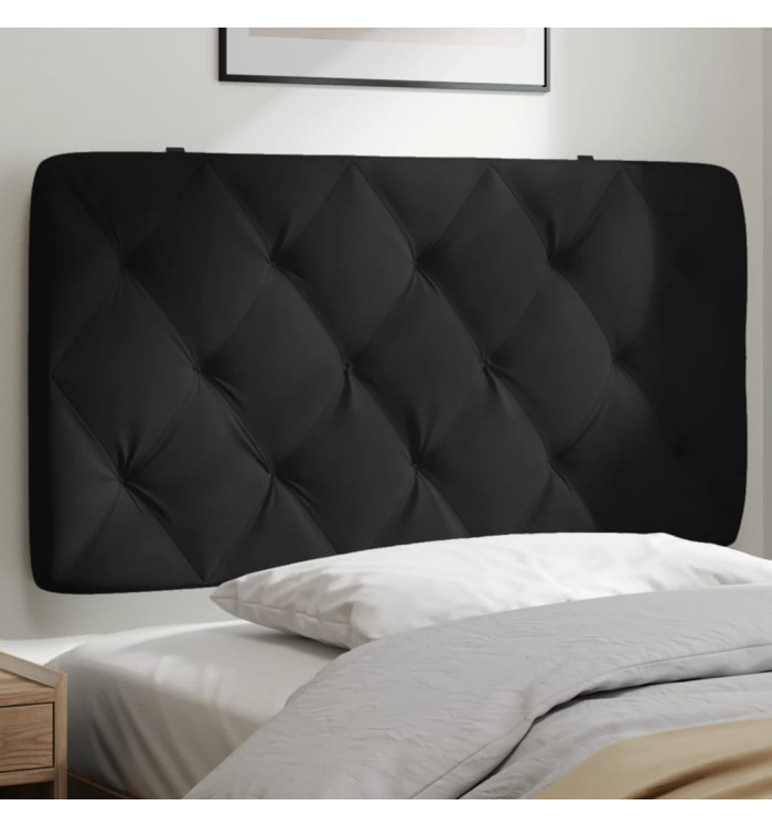 Coussin de tête de lit noir 100 cm velours | Mobilier & Déco