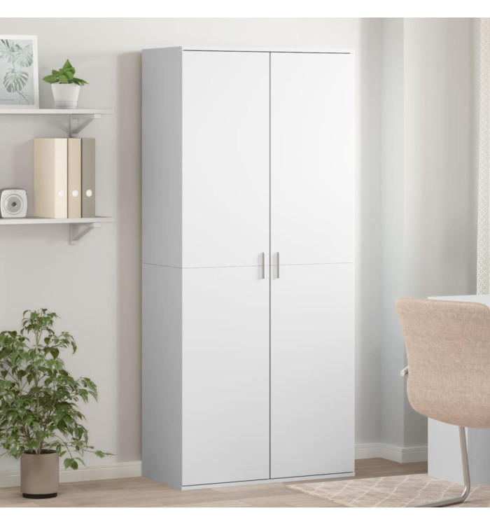 Armoire à chaussures Blanc 80x39x178 cm Bois d'ingénierie | Mobilier & Déco
