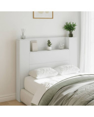 Armoire tête de lit avec LED blanc 120x16,5x103,5 cm | Mobilier & Déco