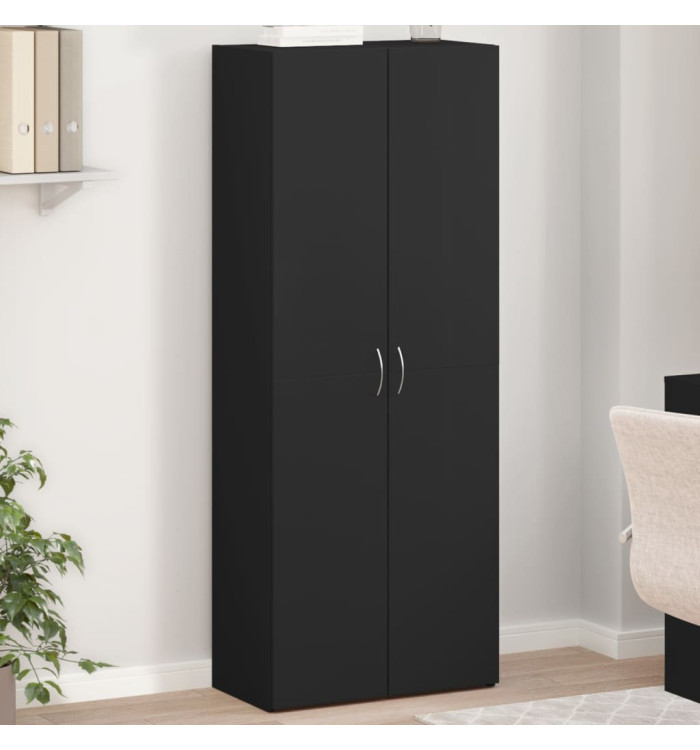 Armoire de classement noir 60x32x153 cm bois d'ingénierie | Mobilier & Déco