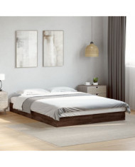 Cadre de lit sans matelas chêne marron 120x200 cm | Mobilier & Déco