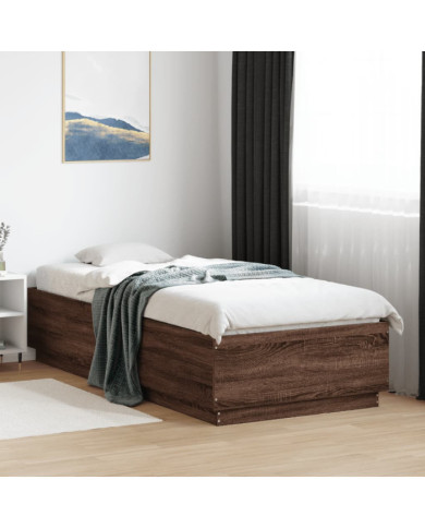 Cadre de lit sans matelas chêne marron 90x200 cm | Mobilier & Déco