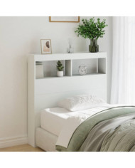 Armoire tête de lit avec LED blanc 100x17x102 cm | Mobilier & Déco