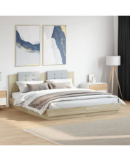 Cadre de lit sans matelas chêne sonoma 180x200 cm | Mobilier & Déco
