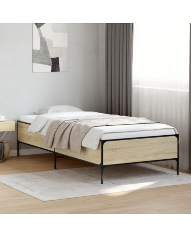 Cadre de lit sans matelas chêne sonoma 75x190 cm | Mobilier & Déco