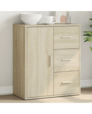 Buffet chêne sonoma 60x31x70 cm bois d'ingénierie | Mobilier & Déco