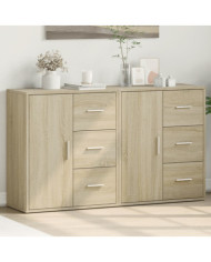 Buffets 2 pcs chêne sonoma 60x31x70 cm bois d'ingénierie | Mobilier & Déco
