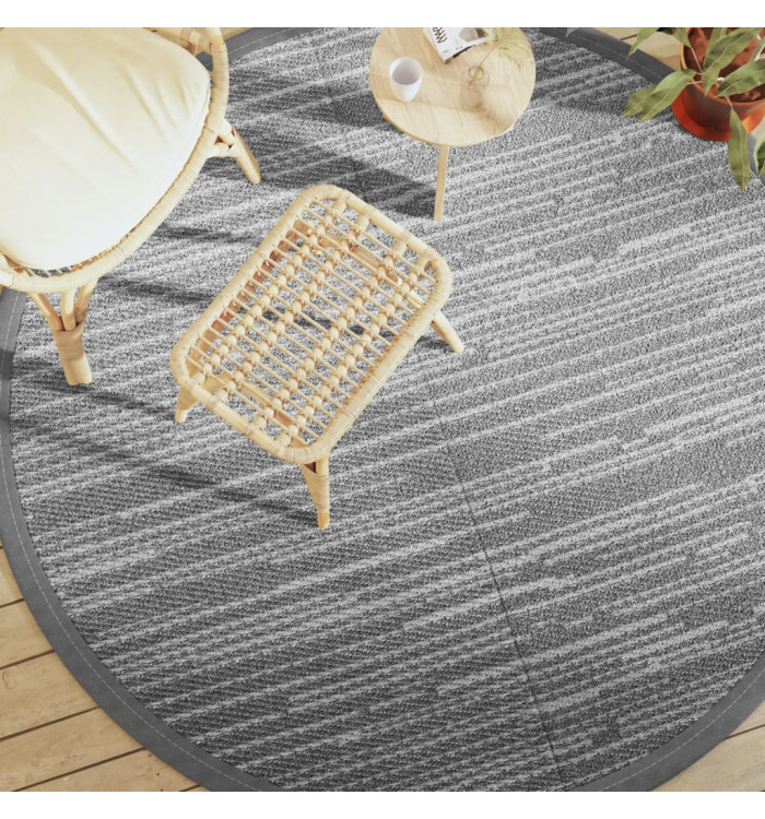 Tapis d'extérieur ARAKIL gris Ø200 cm PP | Mobilier & Déco