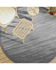 Tapis d'extérieur ARAKIL gris Ø200 cm PP | Mobilier & Déco