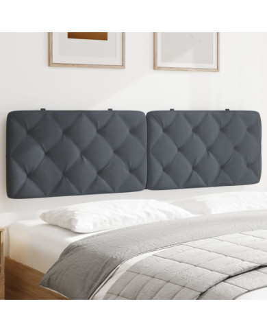 Coussin de tête de lit gris foncé 180 cm velours | Mobilier & Déco