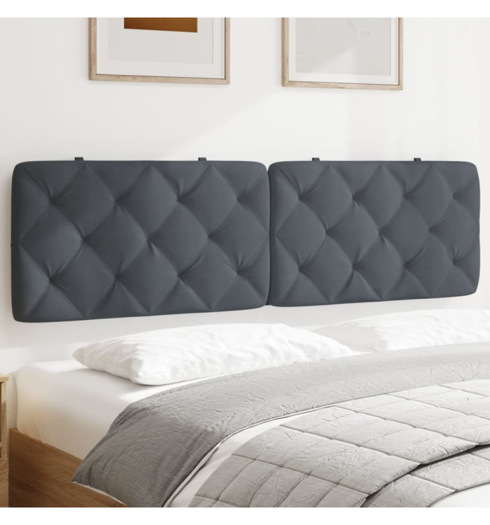 Coussin de tête de lit gris foncé 180 cm velours | Mobilier & Déco