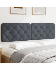Coussin de tête de lit gris foncé 180 cm velours | Mobilier & Déco
