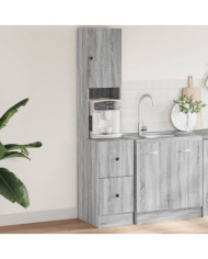 Armoire de cuisine sonoma gris 35x50x180 cm bois d’ingénierie | Mobilier & Déco