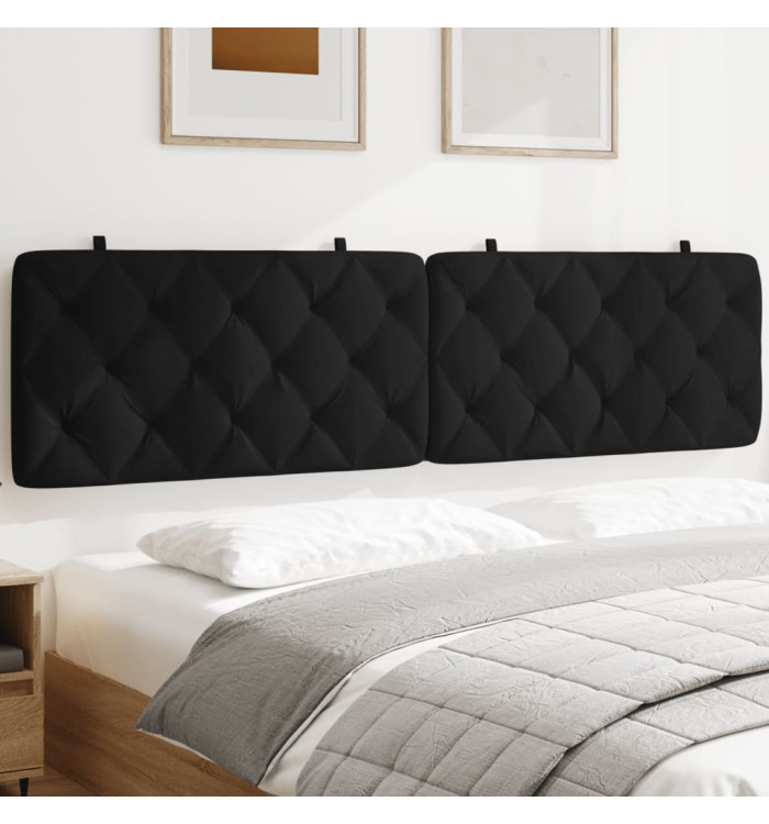 Coussin de tête de lit noir 200 cm velours | Mobilier & Déco
