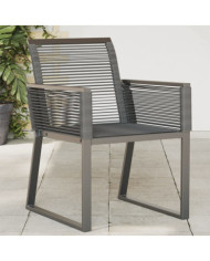 Chaises de jardin lot de 4 noir résine tressée | Mobilier & Déco