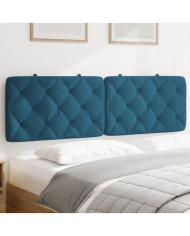 Coussin de tête de lit bleu 160 cm velours | Mobilier & Déco