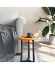 Dessus de table rond cire marron Ø30x2,5 cm bois de pin massif | Mobilier & Déco