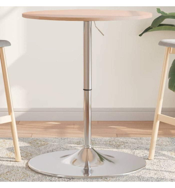Table de bar Ø60x89,5 cm bois massif de chêne | Mobilier & Déco