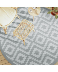 Tapis d'extérieur ARAKIL gris Ø200 cm PP | Mobilier & Déco