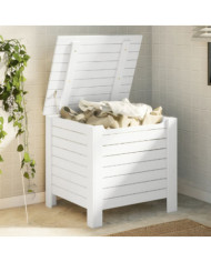 Boîte de rangement avec couvercle RANA blanc bois massif de pin | Mobilier & Déco