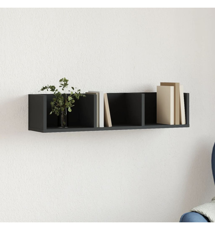 Armoire murale noir 75x18x16,5 cm bois d'ingénierie | Mobilier & Déco