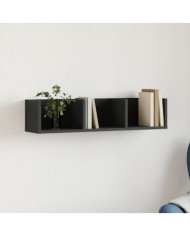 Armoire murale noir 75x18x16,5 cm bois d'ingénierie | Mobilier & Déco