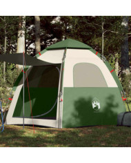 Tente de camping cabine 4 personnes vert libération rapide | Mobilier & Déco