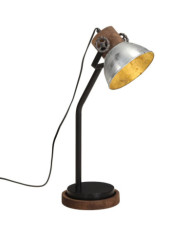 Lampe de bureau 25 W argent vintage 18x18x60 cm E27 | Mobilier & Déco