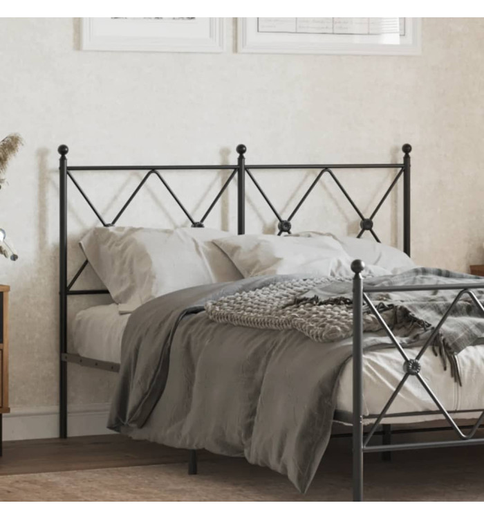 Tête de lit métal noir 120 cm | Mobilier & Déco