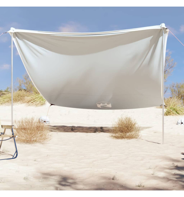 Auvent de plage avec ancres de sable gris 304x300 cm | Mobilier & Déco