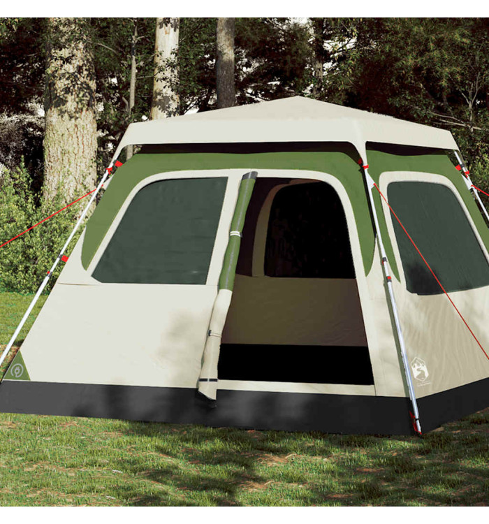 Tente familiale à dôme 6 personnes vert libération rapide | Mobilier & Déco