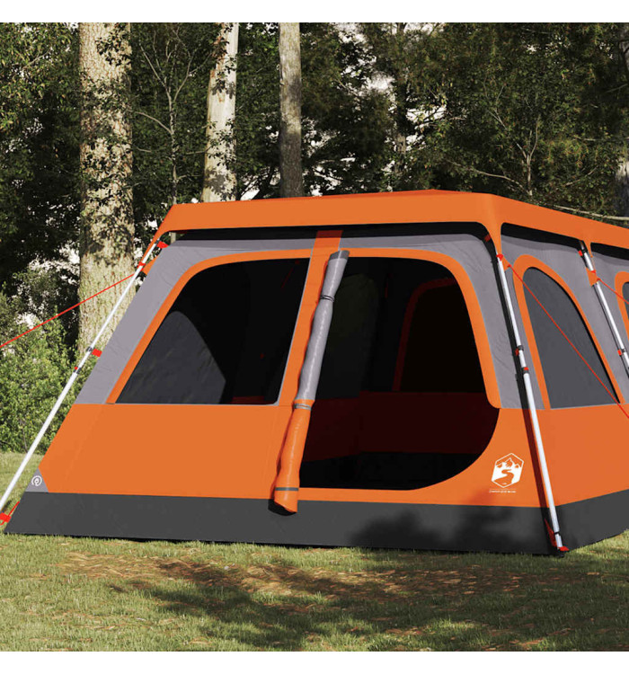 Tente familiale dôme 8 personnes gris orange libération rapide | Mobilier & Déco