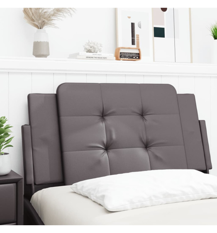 Coussin de tête de lit gris 100 cm similicuir | Mobilier & Déco