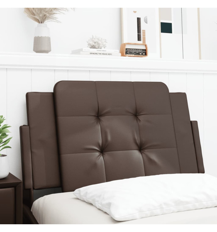 Coussin de tête de lit marron 90 cm similicuir | Mobilier & Déco