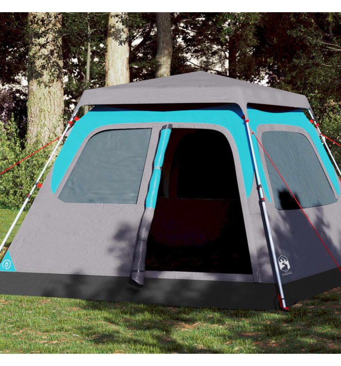 Tente de camping à dôme 4 personnes bleu libération rapide | Mobilier & Déco