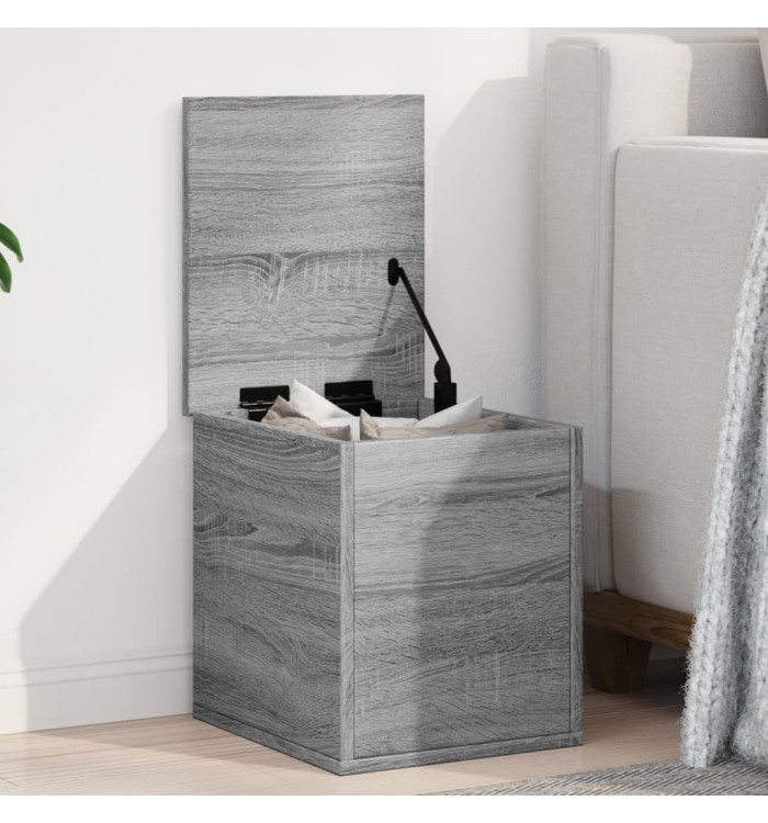 Boîte de rangement sonoma gris 30x35x35 cm bois d'ingénierie | Mobilier & Déco