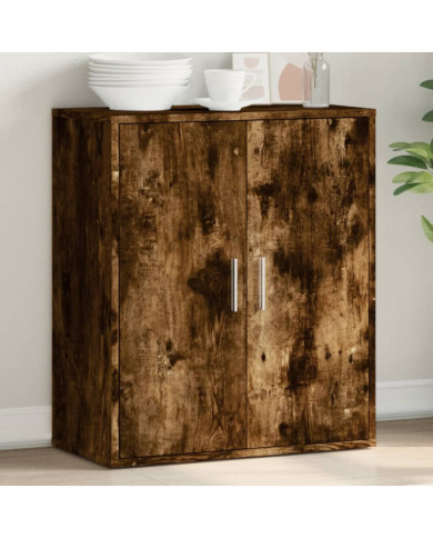 Buffet chêne fumé 79x38x80 cm bois d'ingénierie | Mobilier & Déco
