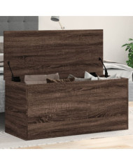Boîte de rangement chêne marron 100x42x46 cm bois d'ingénierie | Mobilier & Déco