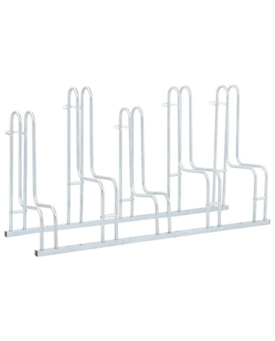 Support de vélo au sol autoportant pour 5 vélos acier galvanisé | Mobilier & Déco