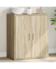 Buffet chêne sonoma 79x38x80 cm bois d'ingénierie | Mobilier & Déco