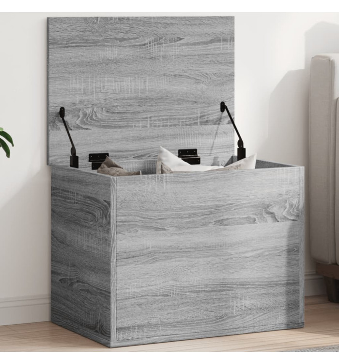 Boîte de rangement sonoma gris 60x42x46 cm bois d'ingénierie | Mobilier & Déco