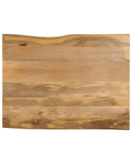 Dessus de table 100x80x2,5 cm bord vivant bois massif manguier | Mobilier & Déco