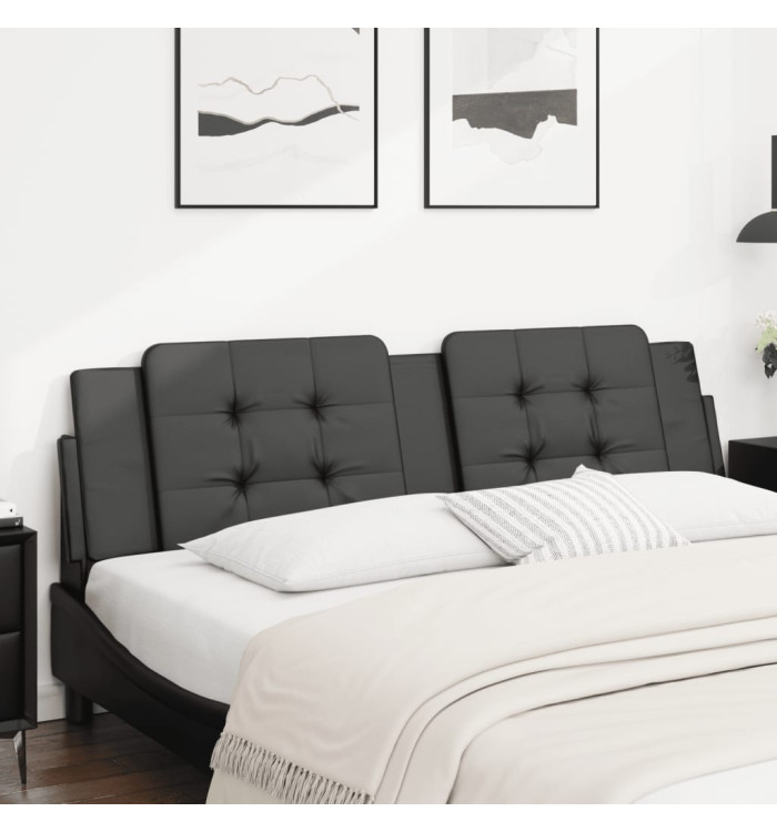 Coussin de tête de lit noir 180 cm similicuir | Mobilier & Déco