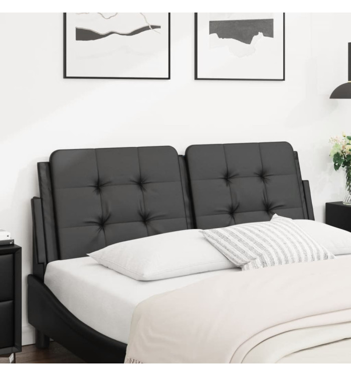 Coussin de tête de lit noir 120 cm similicuir | Mobilier & Déco