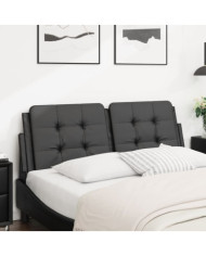 Coussin de tête de lit noir 120 cm similicuir | Mobilier & Déco