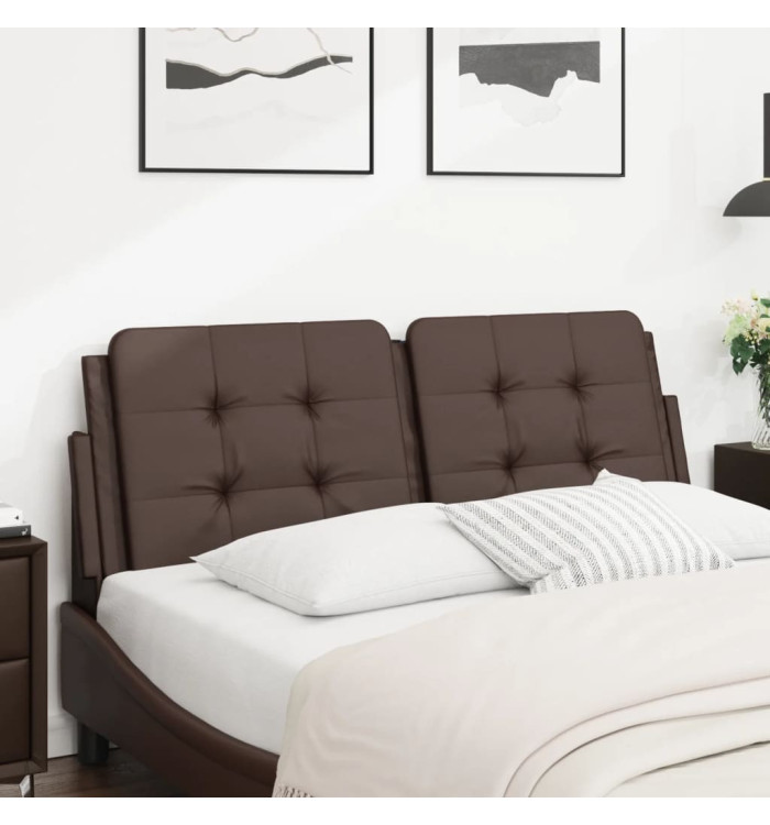 Coussin de tête de lit marron 120 cm similicuir | Mobilier & Déco