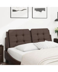 Coussin de tête de lit marron 120 cm similicuir | Mobilier & Déco