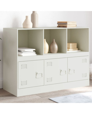 Buffet blanc 99x39x73 cm acier | Mobilier & Déco