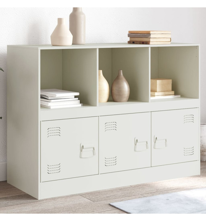 Buffet blanc 99x39x73 cm acier | Mobilier & Déco